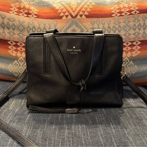 Kate Spade Grey Street, Dominique, leather satchel, black